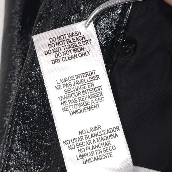 GOOD AMERICAN Women’s 10/30 Elegant Black Faux Leather Pants GNV464 - Picture 12 of 12